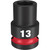 Milwaukee 49-66-6245 Shockwave Impact Duty 1/2" Drive 13MM Standard 6 Point Socket