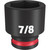 Milwaukee 49-66-6112 Shockwave Impact Duty 3/8" Drive 7/8" Standard 6 Point Socket