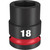 Milwaukee 49-66-6250 Shockwave Impact Duty 1/2" Drive 18MM Standard 6 Point Socket