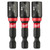 Milwaukee 49-66-4522 Shockwave Impact Duty 1/4" x 1-7/8" Magnetic Nut Driver 3PK