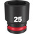 Milwaukee 49-66-6257 Shockwave Impact Duty 1/2" Drive 25MM Standard 6 Point Socket
