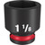 Milwaukee 49-66-6212 Shockwave Impact Duty 1/2" Drive 1-1/8" Standard 6 Point Socket