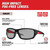 Milwaukee 48-73-2125 Performance Safety Glasses - Gray Fog-Free Lenses