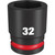 Milwaukee 49-66-6370 Shockwave Impact Duty 3/4" Drive 32MM Standard 6 Point Socket