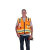 Milwaukee 48-73-5166 Class 2 Surveyor's High Visibility Orange Safety Vest - L/XL