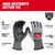 Milwaukee 48-73-8731B 12 Pair Cut Level 3 High Dexterity Polyurethane Dipped Gloves - M