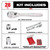 Milwaukee 48-22-9481 3/8" 28 Pc Ratchet & Socket Set with PACKOUT Organizer