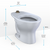 Toto Tornado Flush Commercial Flushometer Floor-Mounted Universal Height Toilet, Elongated, Cotton White - CT725CUF#01