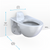 Toto Tornado Flush Commercial Flushometer Wall-Mounted Toilet With Cefiontect, Elongated, Cotton White - CT728CUVG#01