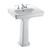 Toto Promenade 27-1/2" X 22-1/4" Rectangular Pedestal Bathroom Sink For 8 Inch Center Faucets, Cotton White - LPT530.8N#01