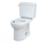 Toto Drake Two-Piece Round 1.6 GPF Universal Height Tornado Flush Toilet With Cefiontect, Cotton White - CST775CSFG#01