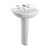 Toto Prominence Oval Basin Pedestal Bathroom Sink With Cefiontect For 4 Inch Center Faucets, Colonial White - LPT242.4G#11