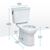 Toto Drake Transitional Two-Piece Round 1.28 GPF Universal Height Tornado Flush Toilet With Cefiontect, Bone - CST785CEFG#03