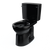 Toto Drake Two Piece Round Tornado Flush Universal Height Toilet 1.28 GPF Less Seat in Ebony