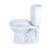 Toto Drake II Two-Piece Round 1.28 GPF Universal Height Toilet With Cefiontect, Cotton White - CST453CEFG#01