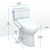 Toto Drake Washlet+ Two-Piece Elongated 1.28 GPF Tornado Flush Toilet With C2 Bidet Seat, Cotton White - MW7763074CEG#01