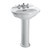Toto Whitney Oval Pedestal Bathroom Sink For 8 Inch Center Faucets, Cotton White - LPT754.8#01
