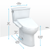Toto Drake Transitional Washlet+ Two-Piece Elongated 1.28 GPF Tornado Flush Toilet With C2 Bidet Seat, Cotton White - MW7863074CEG#01