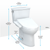 Toto Drake Transitional Washlet+ Two-Piece Elongated 1.28 GPF Universal Height Tornado Flush Toilet With C2 Bidet Seat, Cotton White - MW7863074CEFG#01
