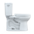 Toto Drake II Two Piece Elongated Auto Flush Washlet+ Ready Universal Height Toilet with CEFIONTECT 1.28 GPF with SS124 SoftClose Seat in Cotton White