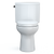 Toto Drake II Two-Piece Elongated 1.28 GPF Universal Height Toilet With Cefiontect And SS124 Softclose Seat, Washlet+ Ready, Cotton White - MS454124CEFG#01