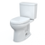 Toto Drake II 1G Two-Piece Elongated 1.0 GPF Universal Height Toilet With Cefiontect And SS124 Softclose Seat, Washlet+ Ready, Cotton White - MS454124CUFG#01