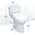 Toto Drake Washlet+ Two-Piece Elongated 1.6 GPF Universal Height Tornado Flush Toilet With C5 Bidet Seat, 10 Inch Rough-In, Cotton White - MW7763084CSFG.10#01