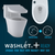 Toto Aquia IV Two-Piece Elongated Dual Flush 1.28 And 0.9 GPF Toilet With Cefiontect And Softclose Seat, Washlet+ Ready, Cotton White - MS446234CEMFGN#01