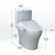 Toto Washlet+ Aquia IV Two-Piece Elongated Universal Height Dual Flush 1.28 And 0.9 GPF Toilet And Washlet C2 Bidet Seat, Cotton White - MW4463074CEMFGN#01