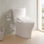 Toto Washlet+ Aquia IV Arc Two-Piece Elongated Dual Flush 1.28 And 0.9 GPF Toilet With C2 Bidet Seat, Cotton White - MW4483074CEMFGN#01