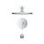 Grohe Lineare 1025240000 Lineare Pressure Balance Valve Tub/Shower Combo in Grohe Chrome