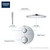 Grohe Grohtherm 24133GN0 Dual Function 2-Handle Thermostatic Valve Trim in Grohe Brushed Cool Sunrise