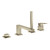 Grohe Eurocube 19897EN1 4-Hole Single-Handle Deck Mount Roman Tub Faucet with 1.75 GPM Hand Shower in Grohe Brushed Nickel