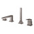 Grohe Eurocube 19897A01 4-Hole Single-Handle Deck Mount Roman Tub Faucet with 1.75 GPM Hand Shower in Grohe Hard Graphite