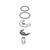 Grohe Repair Parts 46841000 Shank Mounting Kit in Grohe Chrome