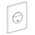 Grohe Universal 42375000 Cover Plate With Push Button in Grohe Chrome