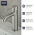 Grohe Essence 23592GNA Single Hole Single-Handle S-Size Bathroom Faucet 1.2 GPM in Grohe Brushed Cool Sunrise