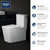 Grohe Eurocube 39663000 Two-piece Right Height Elongated Toilet with seat, Right-Hand Trip Lever in Grohe Alpine White