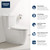 Grohe Essence 39674000 Two-piece Dual Flush Right Height Elongated Toilet with seat in Grohe Alpine White