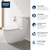 Grohe Essence 39676000 Two-piece Right height Elongated Toilet with seat, Right-Hand Trip Lever in Grohe Alpine White