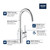 Grohe Concetto 32138002 Single Hole Single-Handle L-Size Bathroom Faucet 1.2 GPM in Grohe Chrome
