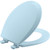 Bemis 500EC 464 Round Enameled Wood Toilet Seat in Dresden Blue with EasyClean Hinge