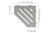 Schluter Systems SHELF-E Aluminum Pentagonal Corner Shelf in Wave Design for Tiled Walls with 3/32" Anchoring Tabs in Stone Grey - SES2D10TSSG