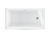 Bain Ultra Citti Trio 6032 Rectangular Alcove 1-Person 50 Gallon 42 Jet Thermomassuer Bathtub with Citti Insert + 1/2" Slim Deck and Left Waste in White - BCTDRAKLT-01