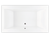 Bain Ultra Origami 7236 Rectangular Alcove Or Drop In 2-Person 64 Gallon Soaker Bathtub with 2" Deck in White - BOOSRI20N-01
