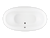 Bain Ultra Meridian 6636 Oval Drop In 2-Person 48 Gallon Soaker Bathtub with Rolled Deck in Biscuit - BMELOUM0N-02