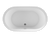Bain Ultra Nokori 6737 Oval Freestanding 2-Person 66 Gallon Soaker Bathtub with 1-1/2" Standard Deck in Black/White - BNOPOF00N-66
