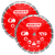Diablo DMADST0900 9 in. Diamond Segmented Turbo Cut-Off Discs for Masonry - 2 Pack