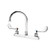 Krowne Royal Series 8-in Deck Mount Faucet With 6-in Wide Gooseneck Spout, Vandal Resistant Wristblade Handles, 1.5 GPM - 15-501L-W-E4