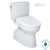 Toto Vespin II 1G Two Piece Elongated Universal Height Toilet with CEFIONTECT 1.0 GPF with Contemporary Washlet+ Auto Flush S7A Bidet Seat in Cotton White